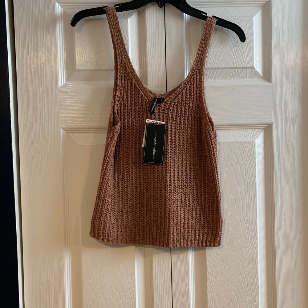 Burnt Orange Crochet Tank